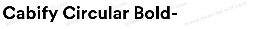 Cabify Circular Bold字体转换